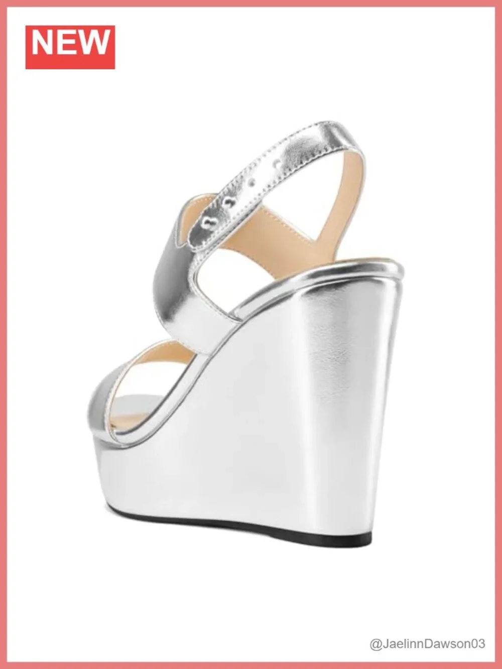 Womens 3.9 Inch Platform Wedge Sandals Open Toe Ankle Strap Dress Heels Summer